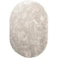 NATURL. Oval fluffig matta | Blaze beige/grå hos Volero | 160x230cm | Beige | Oval | Inomhusmattor