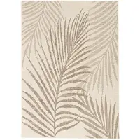 FRAAI Utomhusmatta i jute | Nomad Leaves gräddvit hos Volero | 240x330cm | Creme | Latex | Rektangel | Utomhusmattor