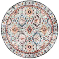 FRAAI Rund vintage matta | Imagine Oriental grön hos Volero | Ø 240cm | Grön | Rund | Inomhusmattor
