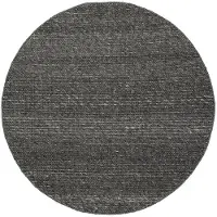 NATURL. Rund ullmatta | Feline antracit/melerad hos Volero | Ø 200cm | Antracit | Cotton | Rund | Inomhusmattor