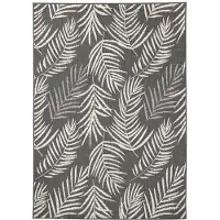 FRAAI Utomhusmatta | Malta Leaves svart hos Volero | 80x150cm | Svart | Rektangel | Utomhusmattor