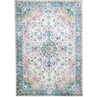 De Onlinewinkelier b.v. Vintage matta | Lily Oriental blå/rosa hos Volero | 300x400cm | Blå | Cotton | Rektangel | Inomhusmattor