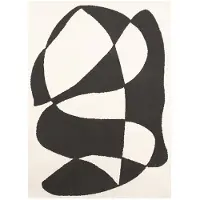 FRAAI Japandi | matta | Yori Abstract gräddvit/svart hos Volero | 80x150cm | Creme | Jute | Rektangel | Inomhusmattor