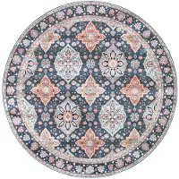 FRAAI Rund vintage matta | Imagine Oriental blå hos Volero | Ø 240cm | Blå | Rund | Inomhusmattor