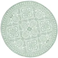 FRAAI Rund utomhusmatta | Summer Oriental grön hos Volero | Ø 160cm | Grön | Rund | Utomhusmattor