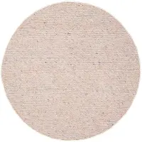 NATURL. Rund ullmatta | Feline pastell hos Volero | Ø 230cm | Flerfärgad | Cotton | Rund | Inomhusmattor