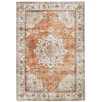 FRAAI Vintage utomhusmatta | Santo Medaillon terrakotta | 230x330cm | Terra | 3D | Mesh | Rektangel | Utomhusmattor