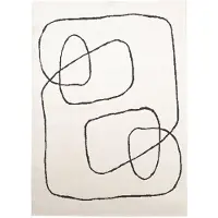 FRAAI Japandi | matta | Yori Lines gräddvit/svart hos Volero | 240x340cm | Creme | Jute | Rektangel | Inomhusmattor
