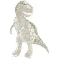 Little Olly Barnmatta | Wild Dino hos Volero | 90x150cm | Grå | Fria former | Barnkläder