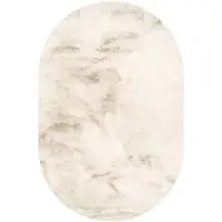 NATURL. Oval fluffig matta | Comfy Supreme gräddvit hos Volero | 122x183cm | Creme | Cotton | Oval | Inomhusmattor