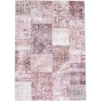 FRAAI Patchwork matta | Lago Patchwork röd/rosa hos Volero | 230x330cm | Rosa | Cotton | Rektangel | Inomhusmattor
