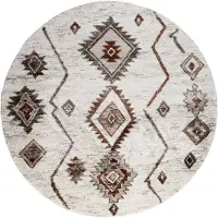 FRAAI Rund berbermatta | Blend Aztec terrakotta hos Volero | Ø 240cm | Terra | Rund | Inomhusmattor