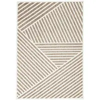 FRAAI Modern matta | Nori Lines vit/taupe hos Volero | 140x200cm | Vit | Rektangel | Inomhusmattor