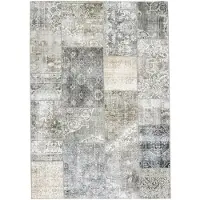 FRAAI Patchwork matta | Lago Patchwork grå hos Volero | 200x290cm | Grå | Cotton | Rektangel | Inomhusmattor