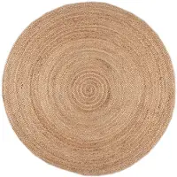 NATURL. Rund jutematta | Fair natur hos Volero | Ø 150cm | Brun | Rund | Inomhusmattor
