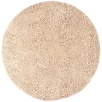 NATURL. Rund fluffig matta | Lofty beige hos Volero | Ø 100cm | Creme | Jute | Rund | Inomhusmattor
