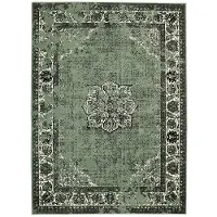 FRAAI Vintage matta | Wonder grön/svart hos Volero | 225x330cm | Grön | Rektangel | Inomhusmattor