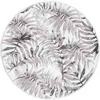 FRAAI Rund matta | Palmier Leaves grå hos Volero | Ø 190cm | Grå | Rund | Inomhusmattor