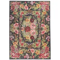 FRAAI Blommig matta | Estate Rozenkelim grön hos Volero | 160x230cm | Grön | Rektangel | Inomhusmattor