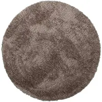 NATURL. Rund shaggy matta | Blaze taupe hos Volero | Ø 160cm | Taupe | Rund | Inomhusmattor