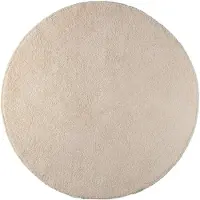 NATURL. Mjuk rund matta | Teddy gräddvit hos Volero | Ø 120cm | Creme | Polyester | Rund | Inomhusmattor
