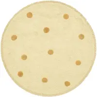 Little Olly Rund matta barnrum | Lou Dots gul hos Volero | Ø 80cm | Gul | Rund | Barnkläder
