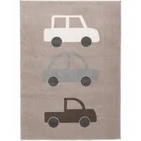 Little Olly Matta barnrum | Bowie Auto taupe hos Volero | 80x150cm | Taupe | Jute | Rektangel | Barnkläder