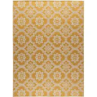 FRAAI Utomhusmatta | Rio Flower gul hos Volero | 120x170cm | Gul | Jute | Rektangel | Utomhusmattor