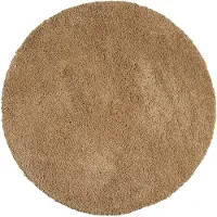 Studio Clarice Rund fluffig matta | Yves guld hos Volero | Ø 160cm | Guld | Rund | Inomhusmattor
