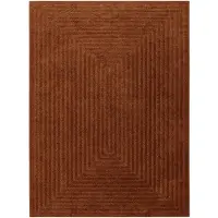 FRAAI Skandinavisk matta | Lova Frames terrakotta hos Volero | 140x200cm | Terra | Nylon | Rektangel | Inomhusmattor