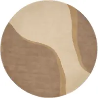 Studio Clarice Rund ullmatta | Vienna beige hos Volero | Ø 160cm | Beige | Rund | Inomhusmattor