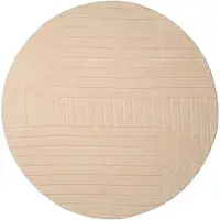FRAAI Rund skandinavisk matta | Charm Arches beige hos Volero | Ø 230cm | Beige | Rubber (TPR) | Rund | Inomhusmattor