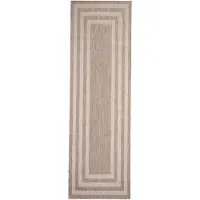 De Onlinewinkelier b.v. Balkongmatta | Sierra Frame beige/gräddvit hos Volero | 80x250cm | Creme | Löpare | Inomhusmattor
