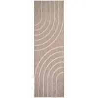 De Onlinewinkelier b.v. Balkongmatta | Sierra Curves beige/gräddvit hos Volero | 80x180cm | Creme | Löpare | Inomhusmattor