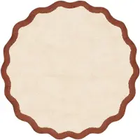 FRAAI Rund tvättbar matta | Hazy brun/gräddvit hos Volero | Ø 80cm | Brun | Rund | Inomhusmattor
