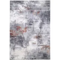FRAAI Modern matta | Strong grå/terrakotta hos Volero | 200x290cm | Grå | Cotton | Rektangel | Inomhusmattor