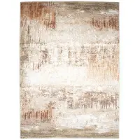 Studio Clarice Abstrakt matta | Xavier Scratch taupe/röd hos Volero | 240x330cm | Röd | Rektangel | Inomhusmattor