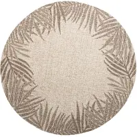 FRAAI Rund utomhusmatta | Tiga Edge taupe hos Volero | Ø 160cm | Taupe | Rund | Utomhusmattor