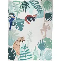 Little Olly Barnmatta | Jungle Leopard flerfärgad hos Volero | 140x200cm | Flerfärgad | Cotton | Rektangel | Barnkläder