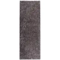 NATURL. Fluffig löpare | Solid mörkgrå hos Volero | 80x250cm | Grå | Jute | Löpare | Inomhusmattor