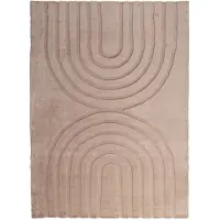 FRAAI Fluffig matta | Carvy Arches taupe hos Volero | 200x290cm | Taupe | Cotton | Rektangel | Inomhusmattor