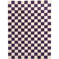 FRAAI Retromatta | Gambit mörklila/vit hos Volero | 200x290cm | Vit | Rektangel | Inomhusmattor