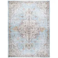 FRAAI Orientala matta | Leyla Medaillon ljusblå hos Volero | 230x330cm | Blå | Rektangel | Inomhusmattor