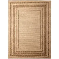 FRAAI Utomhusmatta i jute | Mavi Border gräddvit/brun | 80x150cm | Creme | Rektangel | Utomhusmattor