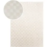 FRAAI Japandi | matta | Yori Checkerboard gräddvit hos Volero | 200x290cm | Creme | Jute | Rektangel | Inomhusmattor