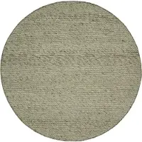 NATURL. Rund ullmatta | Feline grön/melerad hos Volero | Ø 120cm | Grön | Cotton | Rund | Inomhusmattor