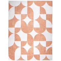 FRAAI Abstrakt utomhusmatta | Groovy Tiles terrakotta | 120x170cm | Terra | Rektangel | Utomhusmattor