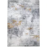 De Onlinewinkelier b.v. Modern matta | Strong grå/gul hos Volero | 140x200cm | Grå | Cotton | Rektangel | Inomhusmattor
