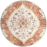 FRAAI Rund vintage utomhusmatta | Santo Mandala terrakotta | Ø 230cm | Terra | 3D | Mesh | Rund | Utomhusmattor