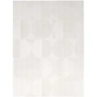 Studio Clarice Ullmatta | Giselle Circles vit hos Volero | 220x330cm | Vit | Cotton | Rektangel | Inomhusmattor